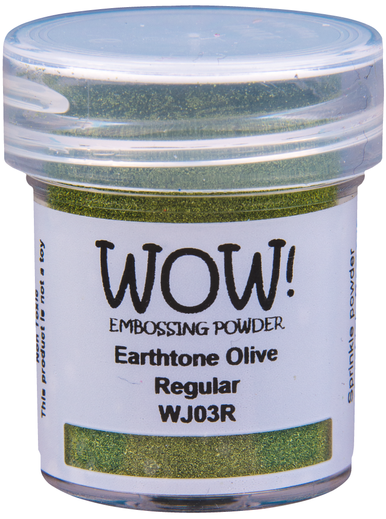 Пудра для эмбоссинга "Earth Tone Olive - Regular" от WOW!, натуральный оливковый, размер обычный