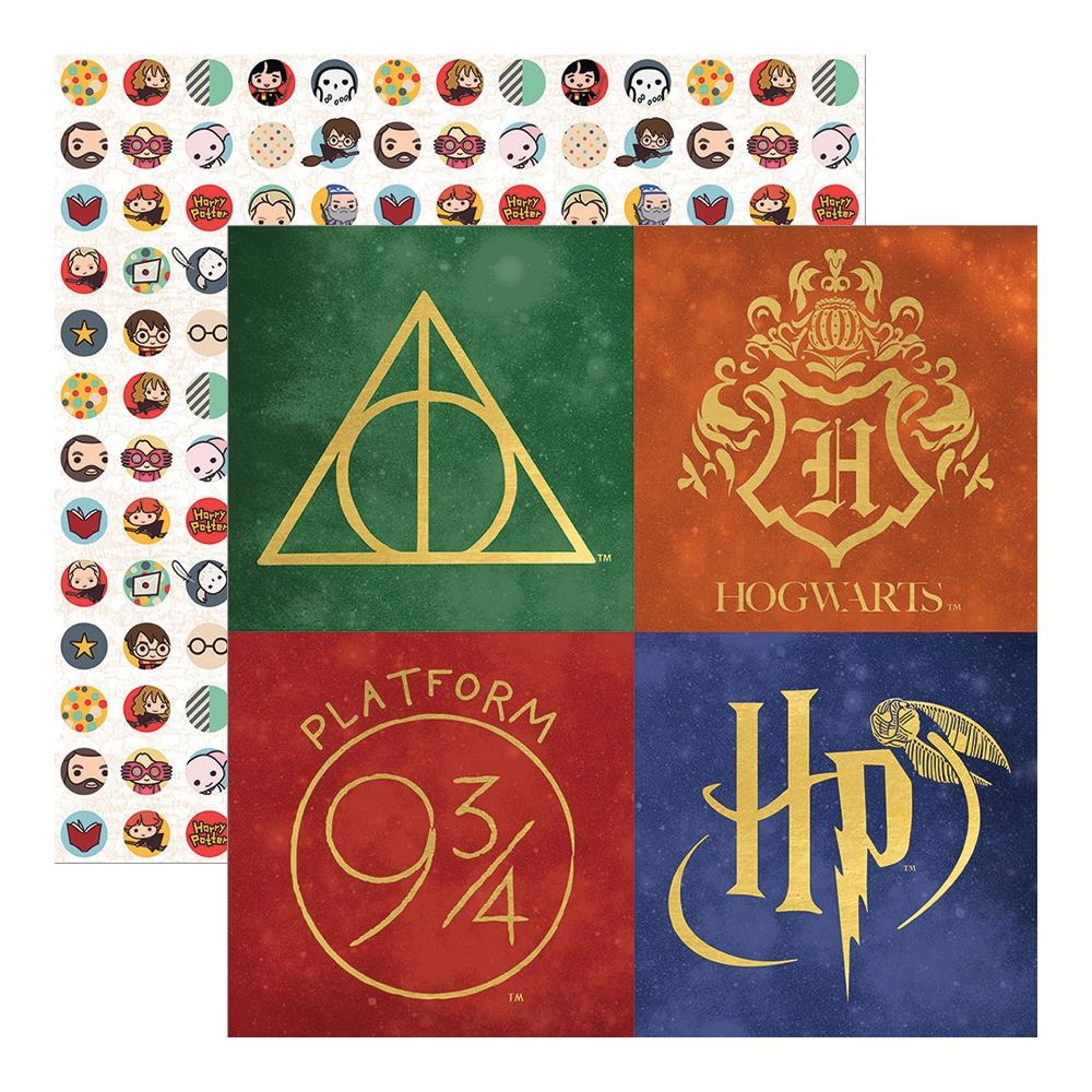 Лист двусторонней бумаги с фольгированием Harry Potter - Harry Potter, 30,5 х 30,5