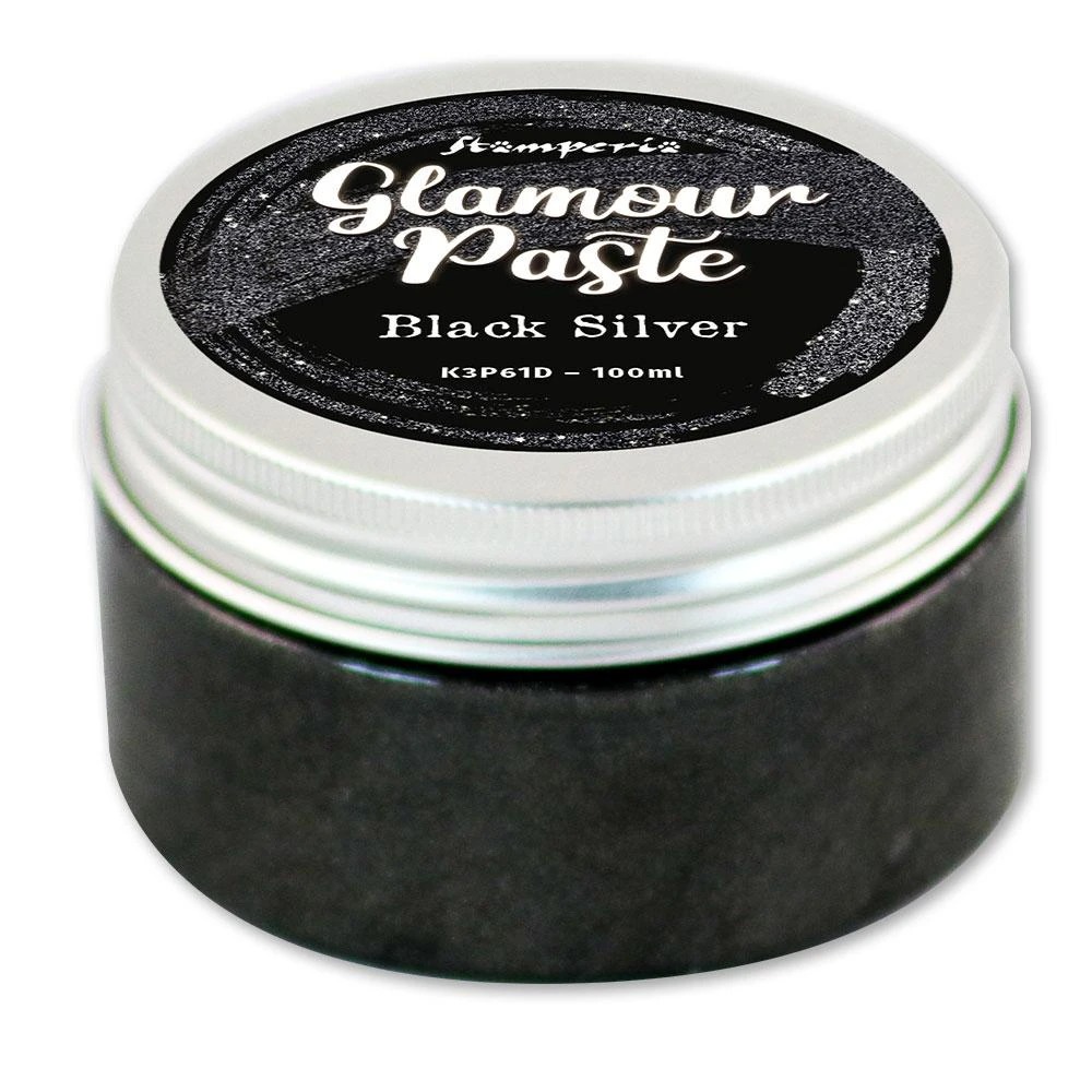 Текстурная паста - "Glamour Paste - Black Silver" (Чёрное серебро), 100 мл от Stamperia
