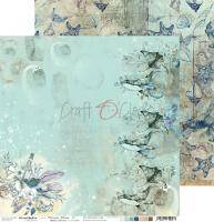 Лист двухсторонней бумаги OCEAN  DEEP - 06, 30,5x30,5cm, 250 гр./кв.м., от Craft O'Clock