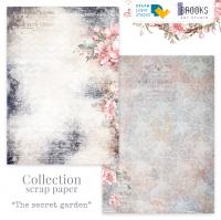 Лист двусторонней бумаги DB0006-02 из коллекции "The secret garden", A4, пл. 250 г/м, от DreamLight Studio