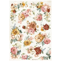Рисовая бумага к коллекции Garden of Promises flowers texture А4 от Stamperia, DFSA4692