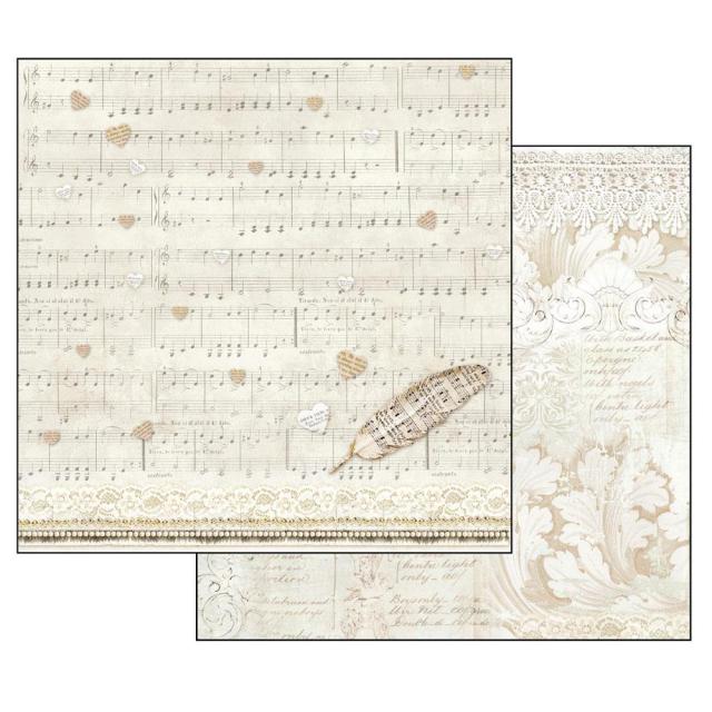 Лист двусторонней бумаги к коллекции Ceremony, 30,5х30,5 см, от Stamperia, SBB554