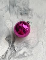 Стеклянный шар для декора Глянцевый фуксия, 1 шт. d3 см