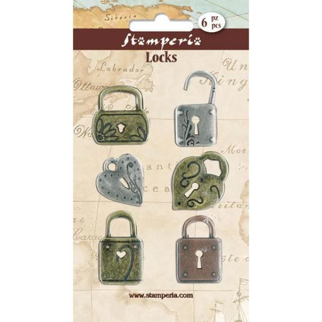 Набор металлических украшений "Locks" - Замки от Stamperia, SBA283