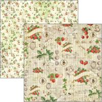 Лист двусторонней бумаги Strawberries к коллекции  Aesop’s Fables, 30х30 см от Ciao Bella