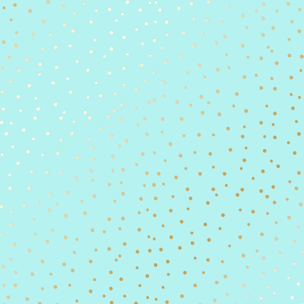 Лист односторонней бумаги с фольгированием Golden Drops Turquoise от Фабрика Декору, 30,5 х 30,5 см