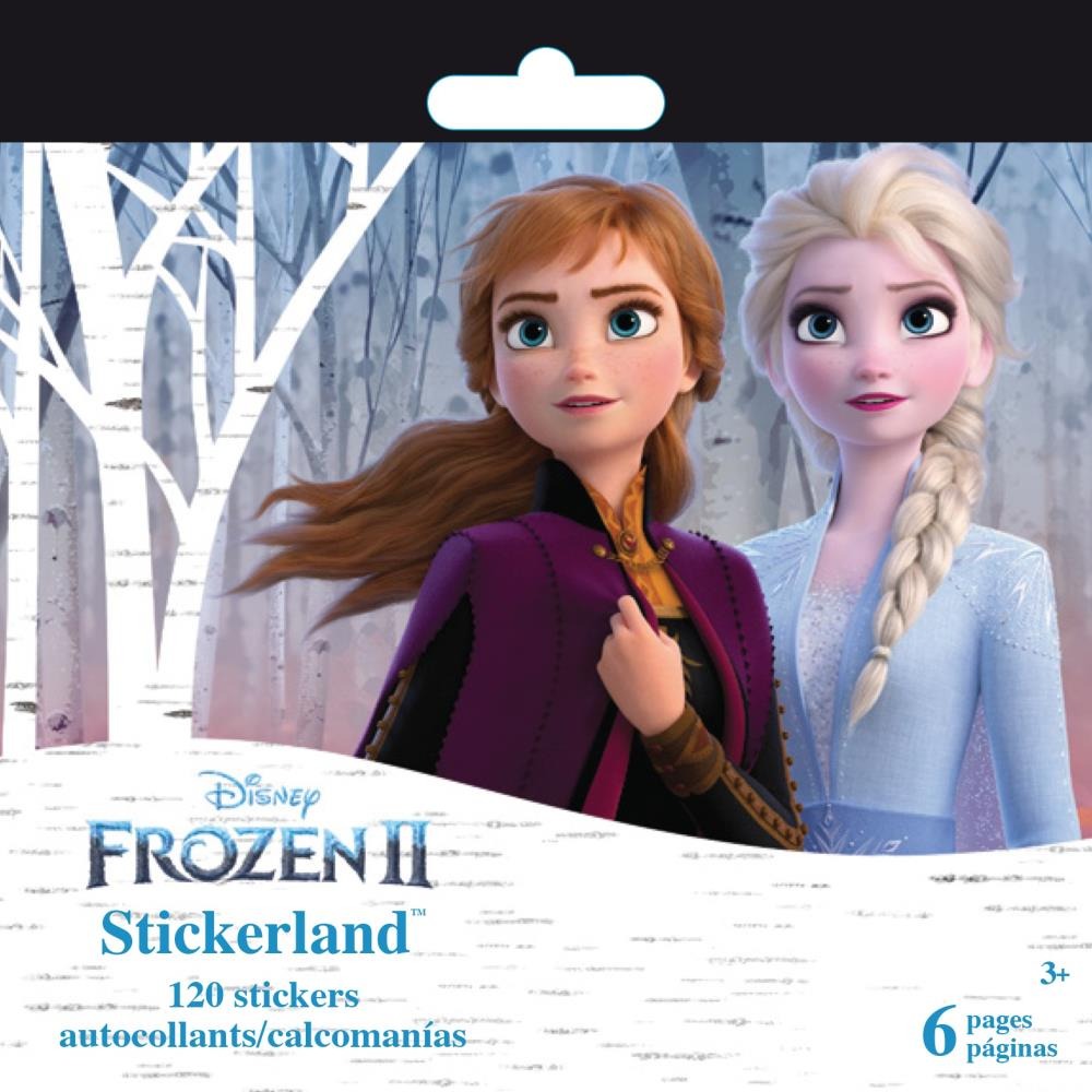 Набор наклеек "FROZEN 2", 6  повторяющихся листов по 20 стикеров  (Холодное сердце)