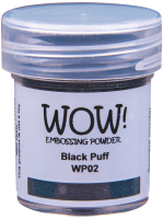 Пудра для эмбоссинга для создания "пухлости" - Black Puff от WOW!, чёрный