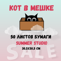 КОТ В МЕШКЕ! 50 листов бумаги для скрапбукинга 30,5*30,5 см от Summer Studio