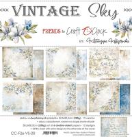 Набор двусторонней бумаги VINTAGE SKY 30,5x30,5cm, 250 гр/кв.м, 6 л.+ бонус, от Craft O'Clock