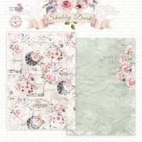 Лист двусторонней бумаги DB0014-01 из коллекции "Shabby Dark", A4, пл. 190 г/м, от DreamLight Studio