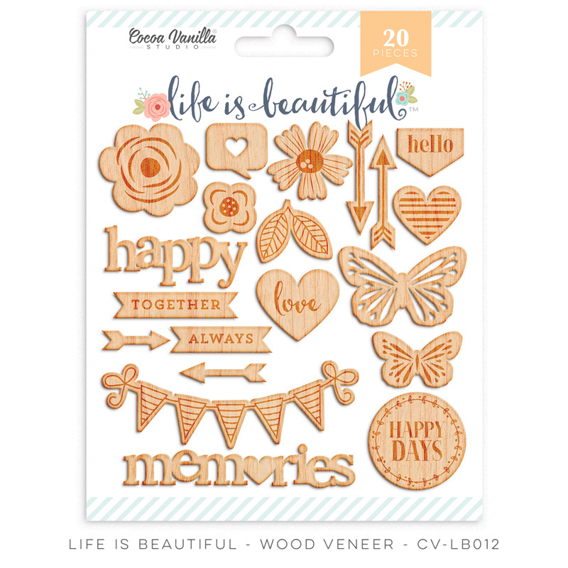 Деревянный чипборд Life Is Beautiful от Cocoa Vanilla