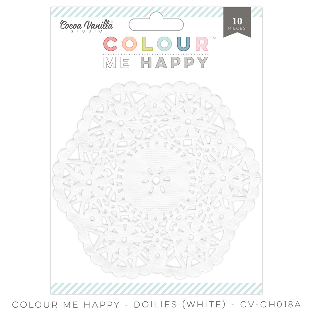 Бумажные вырубные салфеточки Color me happy Белые