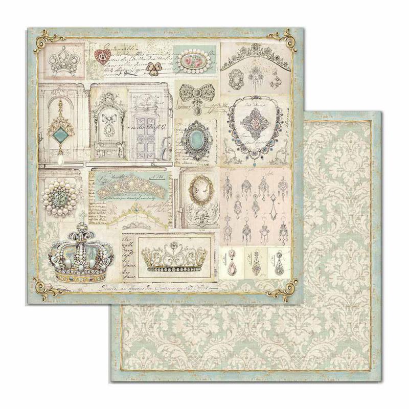 Лист двусторонней бумаги к коллекции Princess, 30,5х30,5 см, от Stamperia, SBB715