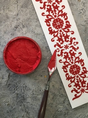 Финишная текстурная паста Красная, 50 мл, от Fractal Paint