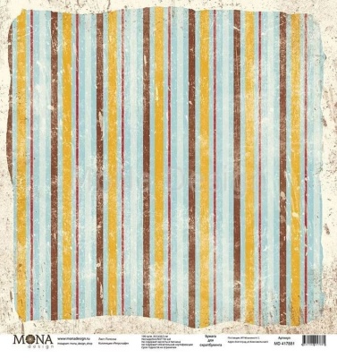 Набор односторонней бумаги "Рерто кафе" от Mona Design,  11 листов, 30,5х30,5 см, 190 гр/м