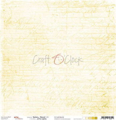 Лист двухсторонней бумаги YELLOW MOOD - 03, 30,5x30,5cm, 250 гр./кв.м., от Craft O'Clock