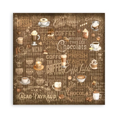 Набор односторонней бумаги COFFEE  & CHOCOLATE от Stamperia, 22 листа 30,5x30,5, SBBXLB13