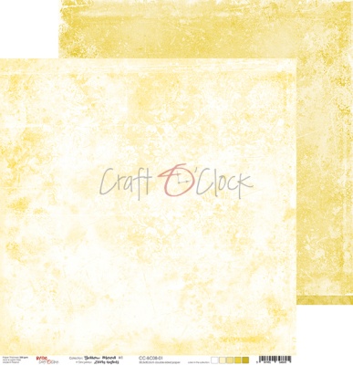 Лист двухсторонней бумаги YELLOW MOOD - 01, 30,5x30,5cm, 250 гр./кв.м., от Craft O'Clock