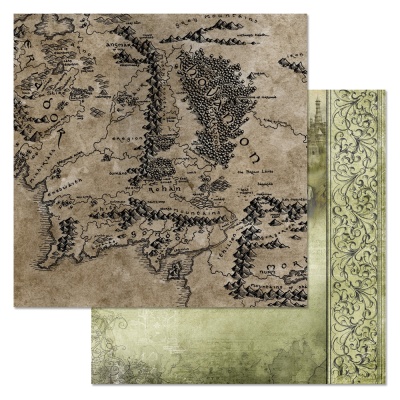 Набор бумаги 30,5х30,5 см "Легенды Средиземья", 12 листов (ScrapMania)