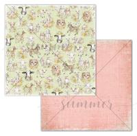 10 шт! Лист двусторонней бумаги One day (Однажды) к коллекции Spring festival (Весенний фестиваль), 190гр, 30,5*30,5см, SS15122021-3, от Summer Studio (Саммер Студио)