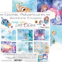 1/4 набора двусторонней бумаги COSMIC ADVENTURE 20,3x20,3 см, 190 гр, 6 л, от Craft O'Clock