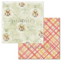 10 шт! Лист двусторонней бумаги "Cozy home" (Уютный дом) 30,5х30,5 см (190 г/м), коллекция "Farmhouse" (Фермерский дом), от Summer Studio (Саммер Студио)