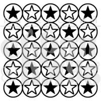 Фотополимерный штамп "Дюйм. Звезды в кругах", от Питерского Скрапклуба
