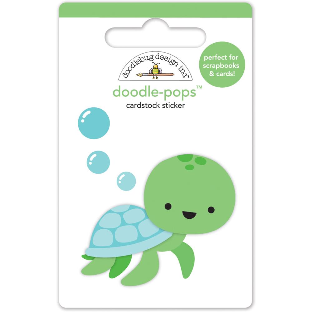 Обьемные 3D наклейки Doodlebug Doodle-Pops 3D Stickers Tiny Turtle