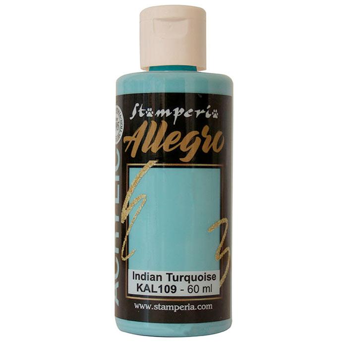 Акриловая краска от Stamperia, цвет Indian Turquoise, 60 мл