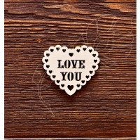 Чипборд из картона Сердце Love You, ArtLines