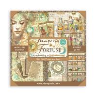 Бронь! Товар в пути! Набор односторонней бумаги Fortune от Stamperia, 22 листа 30,5x30,5, SBBXLB15