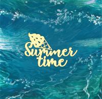 Чипборд надпись "Summer time" 8х5,2 см