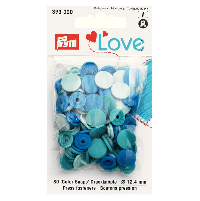 Кнопки "Color Snaps"  12,4мм  Prym Love  - Оттенки синего