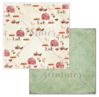 10 шт! Лист двусторонней бумаги "My farm" (Моя ферма) 30,5х30,5 см (190 г/м), от Summer Studio (Саммер Студио)
