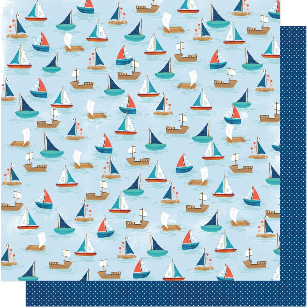 Лист двусторонней бумаги Sail Away -  Never Grow Up от Shimelle, 30,5х30,5 см