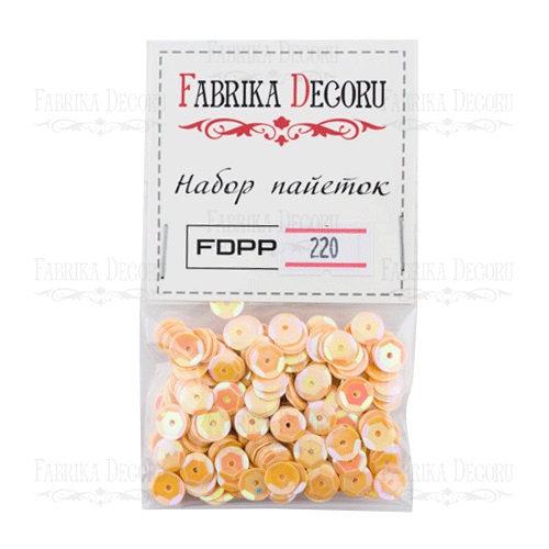 Набор пайеток - 220, желтый, от Fabrika Decoru