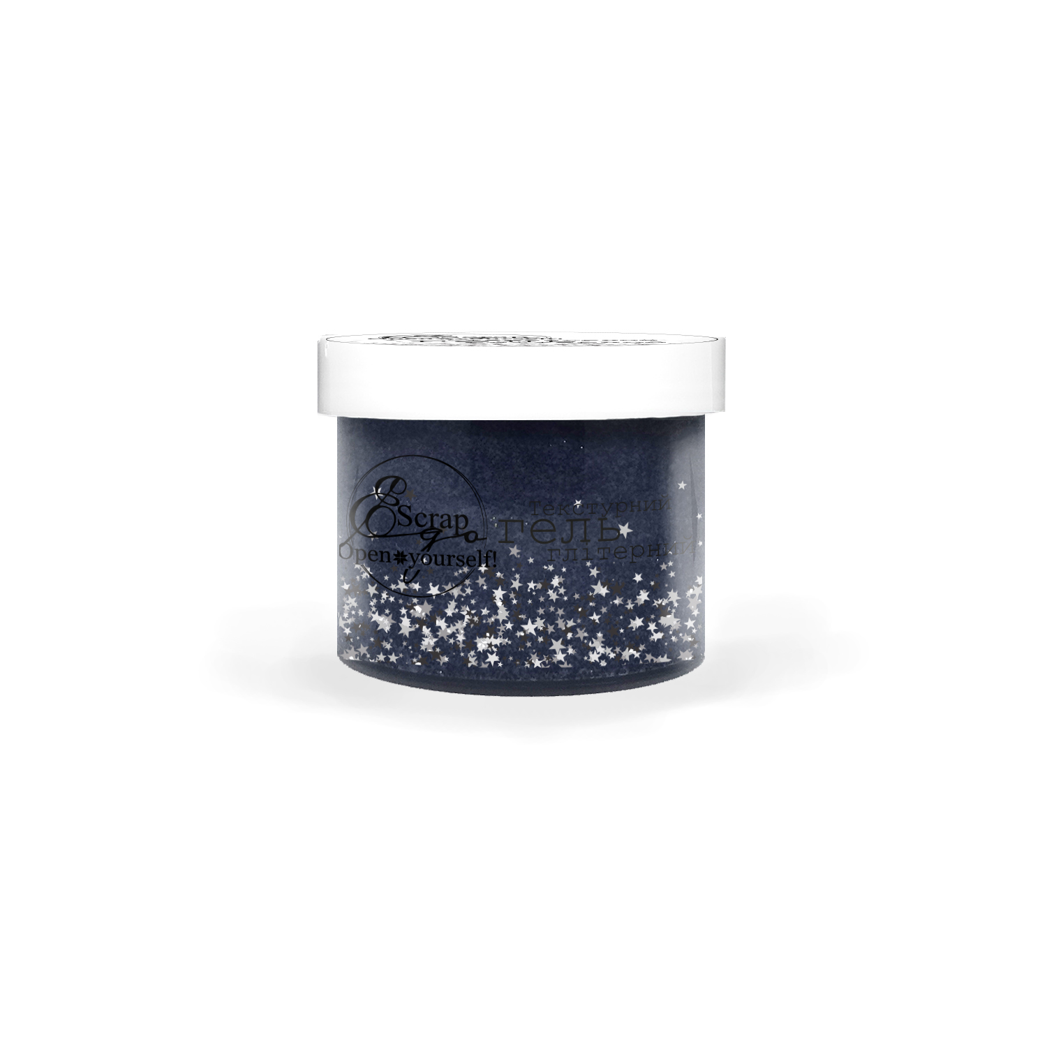 Текстурный глиттерный гель (100 ml) Полночь, от ScrapEgo