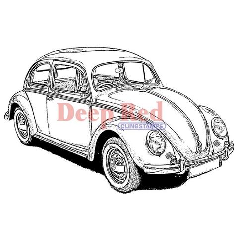 Резиновый штамп «VW Bug» от Deep red stamps
