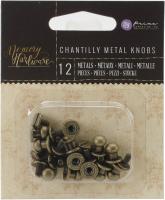 Набор металлических ручек  Prima Marketing Memory Hardware Embellishments Metal Knobs .25" 12 шт