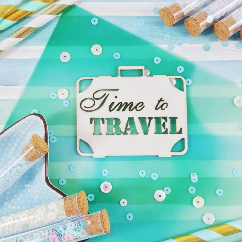 Чипборд Надпись Time to travel, от Craftstory