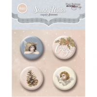 Набор скрап-фишек для скрапбукинга 4шт от Scrapmir Shabby Winter