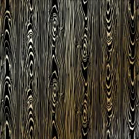 Лист односторонней бумаги с фольгированием Golden Wood Texture Black  от Фабрика Декору, 30,5 х 30,5 см