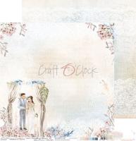 Лист двусторонней бумаги Wedding Dream - 05, 30,5x30,5cm, 250 гр/кв.м, от Craft O'Clock