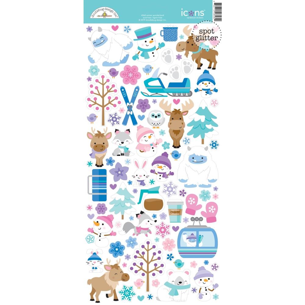 Лист наклеек Winter Wonderland Icons -  Doodlebug