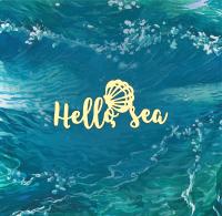 Чипборд надпись "Hello Sea" 7х3 см