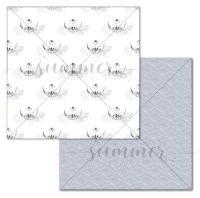 10 шт! Лист двусторонней бумаги "Dare to dream" (Осмеливайтесь мечтать) 30,5х30,5 см (190 г/м), коллекция "Unlimited" (Бесконечность), SS18102021-1, от Summer Studio, (Саммер Студио)