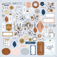 10 шт! 	Лист для вырезания "A Story of..." (История о...) 190гр, 30,5*30,5см, SS27102021-6 от Summer Studio (Саммер Студио)