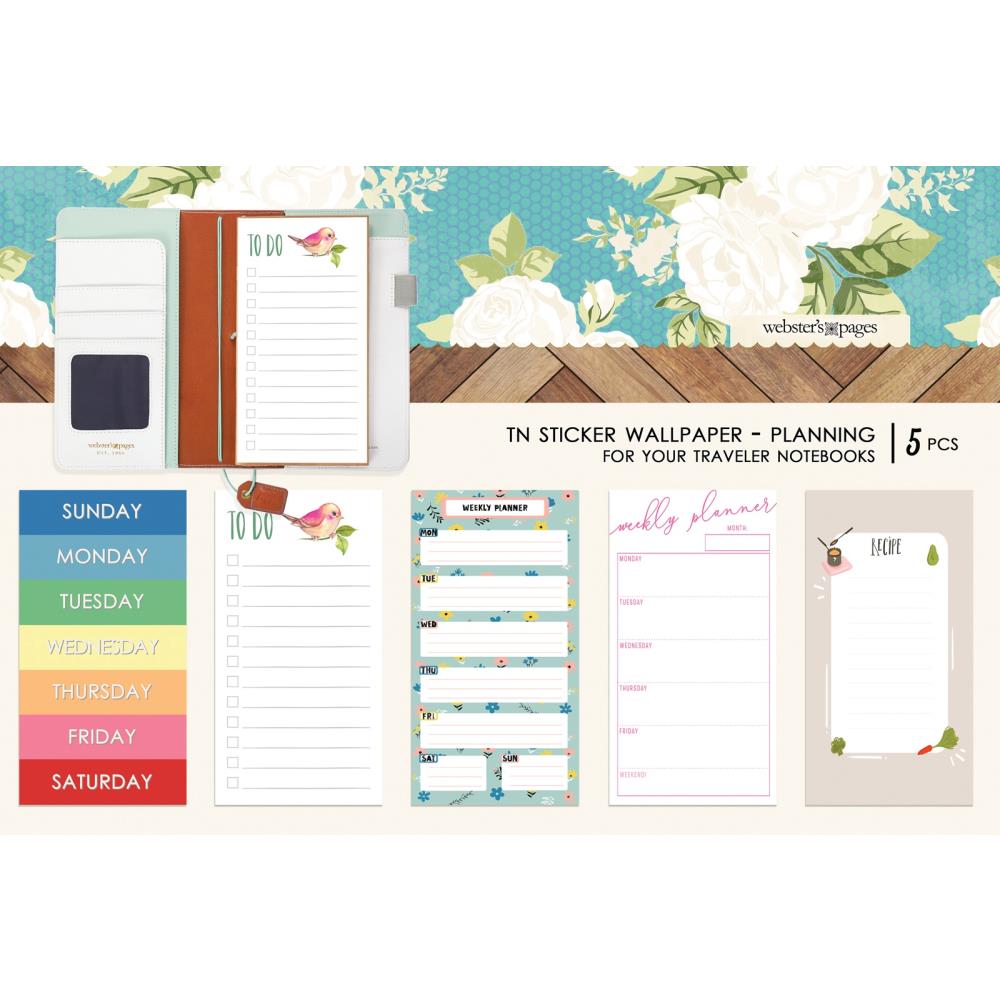 Набор наклеек для тетрадок Мидори Colors Planning - Color Crush Travel Notebook Sticker Wallpaper - Webster's Pages